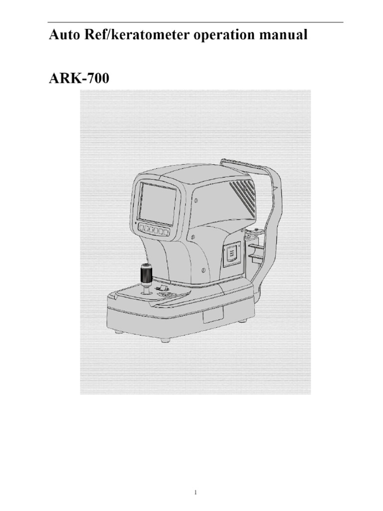 Nidek Medical ARK700 Series Operation Manual _ Manualzz PDF