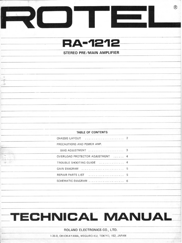 Rotel Ra-1212 SM | PDF