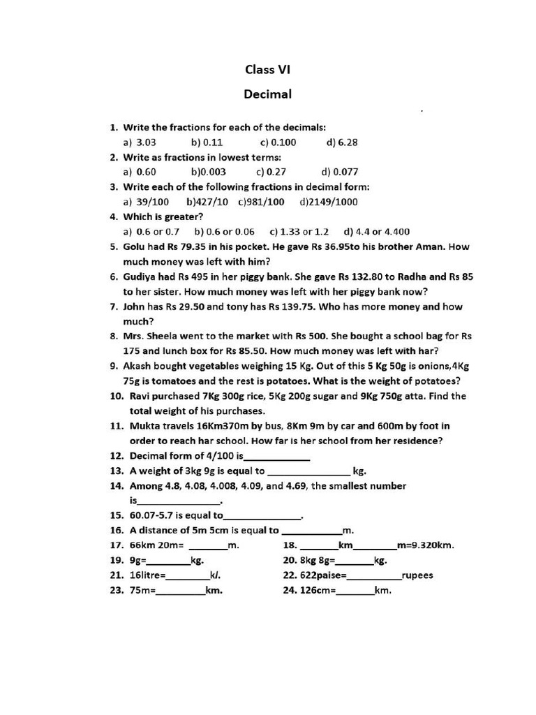class 6 DPS worksheet 2 PDF