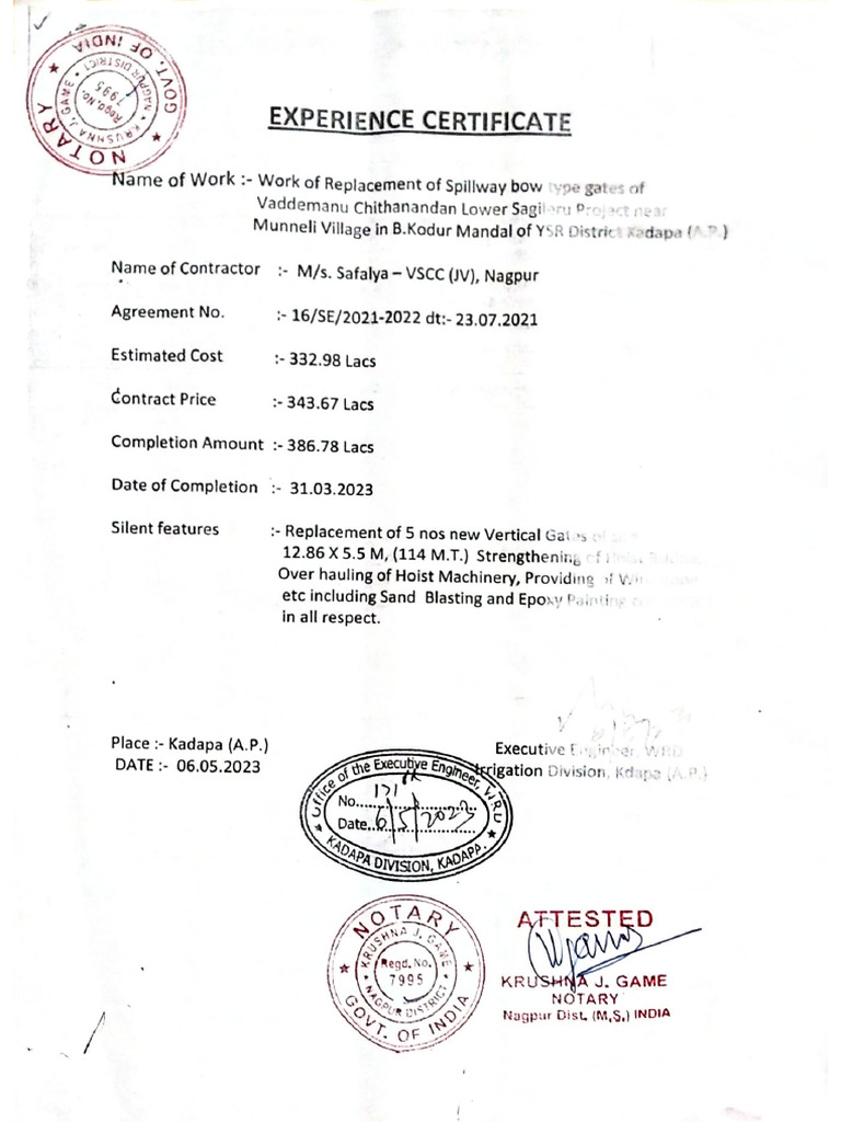 Experience Certificate | PDF