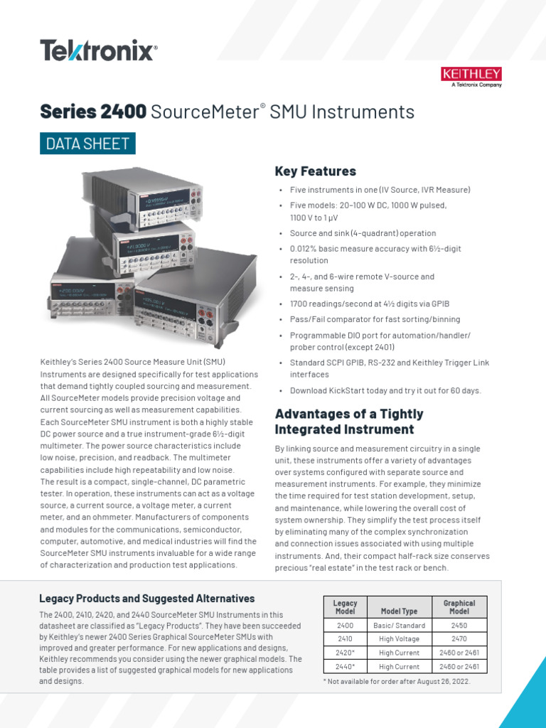 1KW-2798!4!2400 SourceMeter SMU Datasheet 022824 | PDF | Accuracy And ...