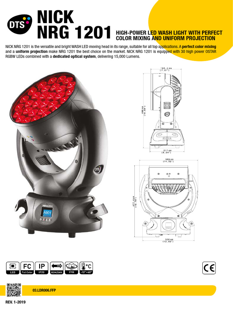 High-Power LED Wash Light NRG 1201 | PDF | Light Emitting Diode ...