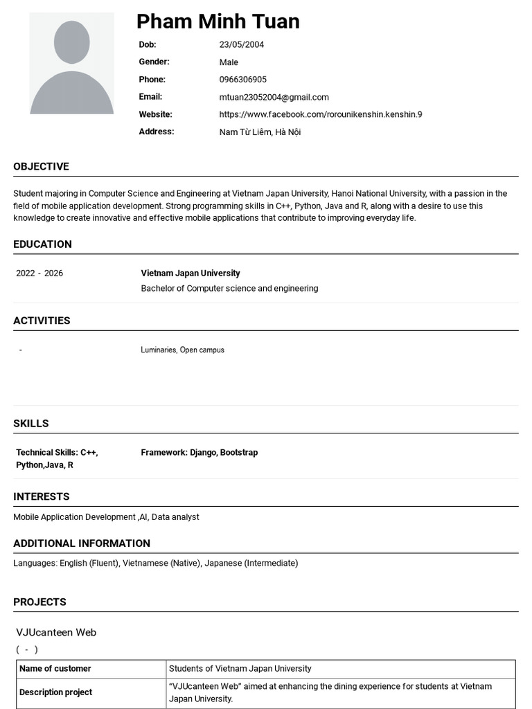 CV Pham Minh Tuan - PhamMinhTuan-TopCV - VN | PDF | Career & Growth