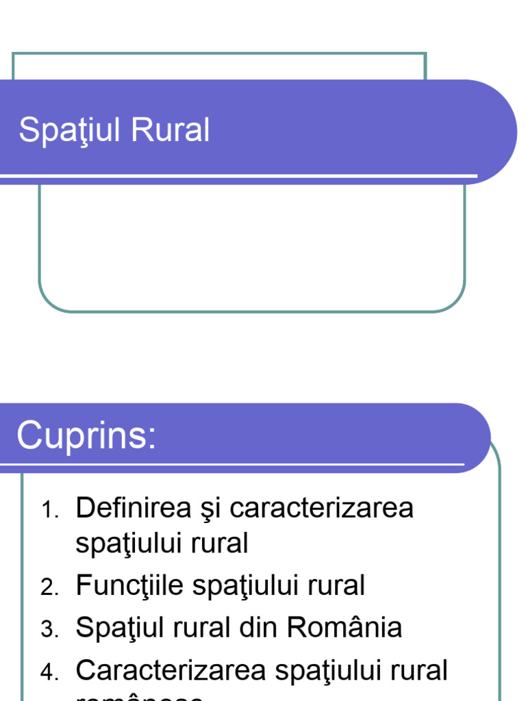 Spatiul Rural | PDF