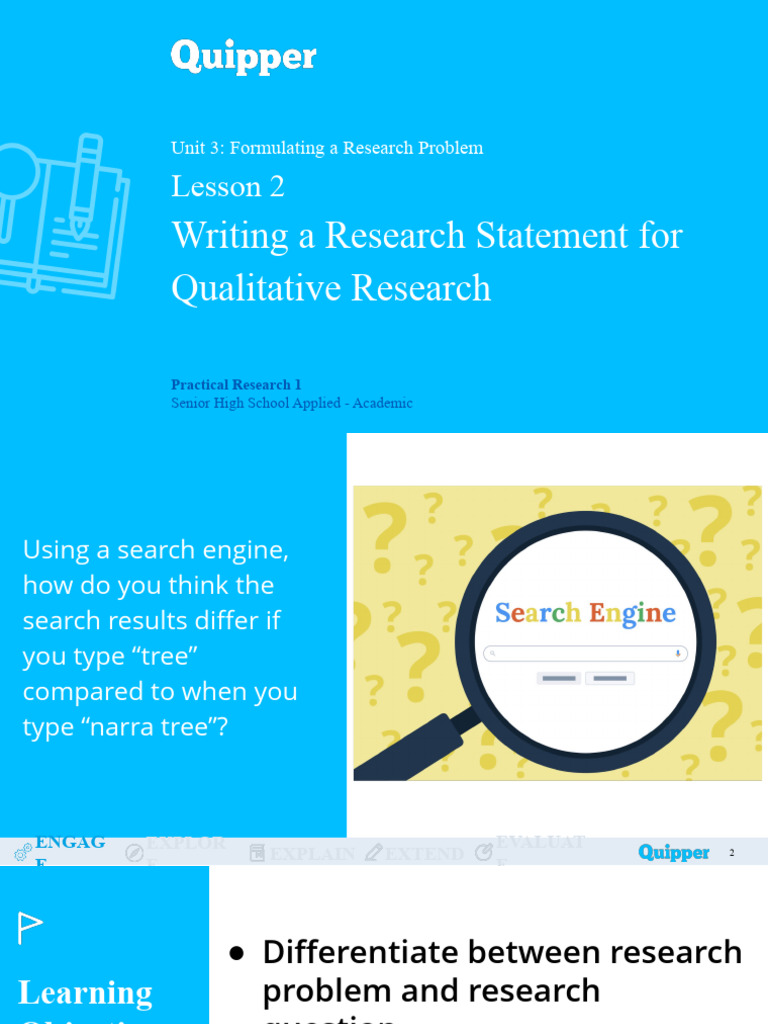 Writing Qualitative Research Statements | PDF | Methodology ...