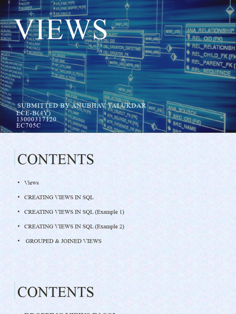 SQL Views: Creation, Management, and Restrictions | PDF | Table ...
