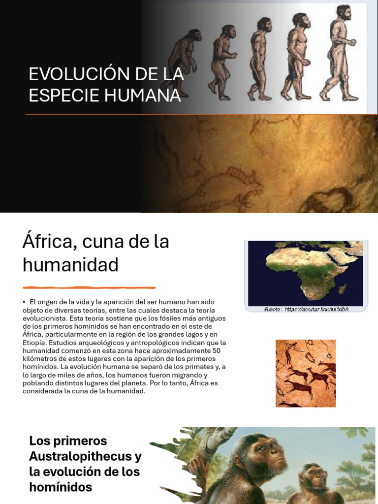 Evolución de la Especie Humana | PDF | Homo | Evolución humana