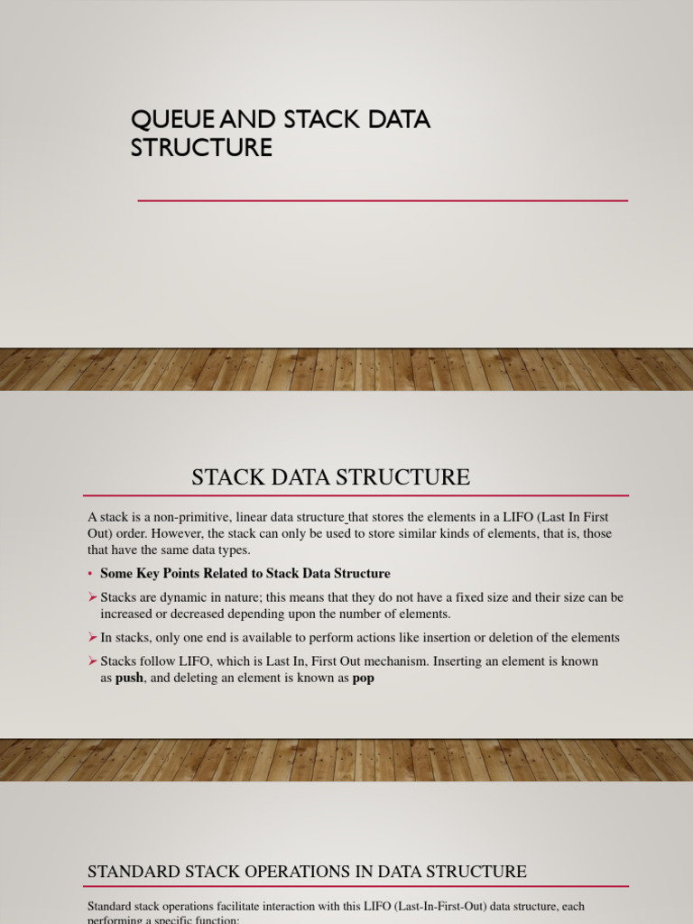 QUEUE AND STACK DATA STRUCTURE | PDF | Queue (Abstract Data Type ...
