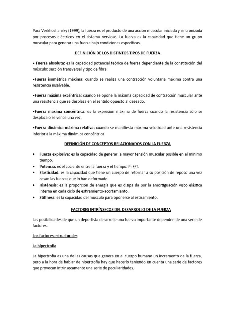 Fuerza Verkhoshansky | PDF | Músculo | Fuerza