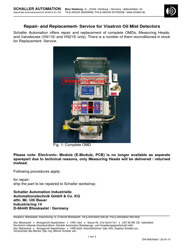 Repair Replacement Procedure | PDF