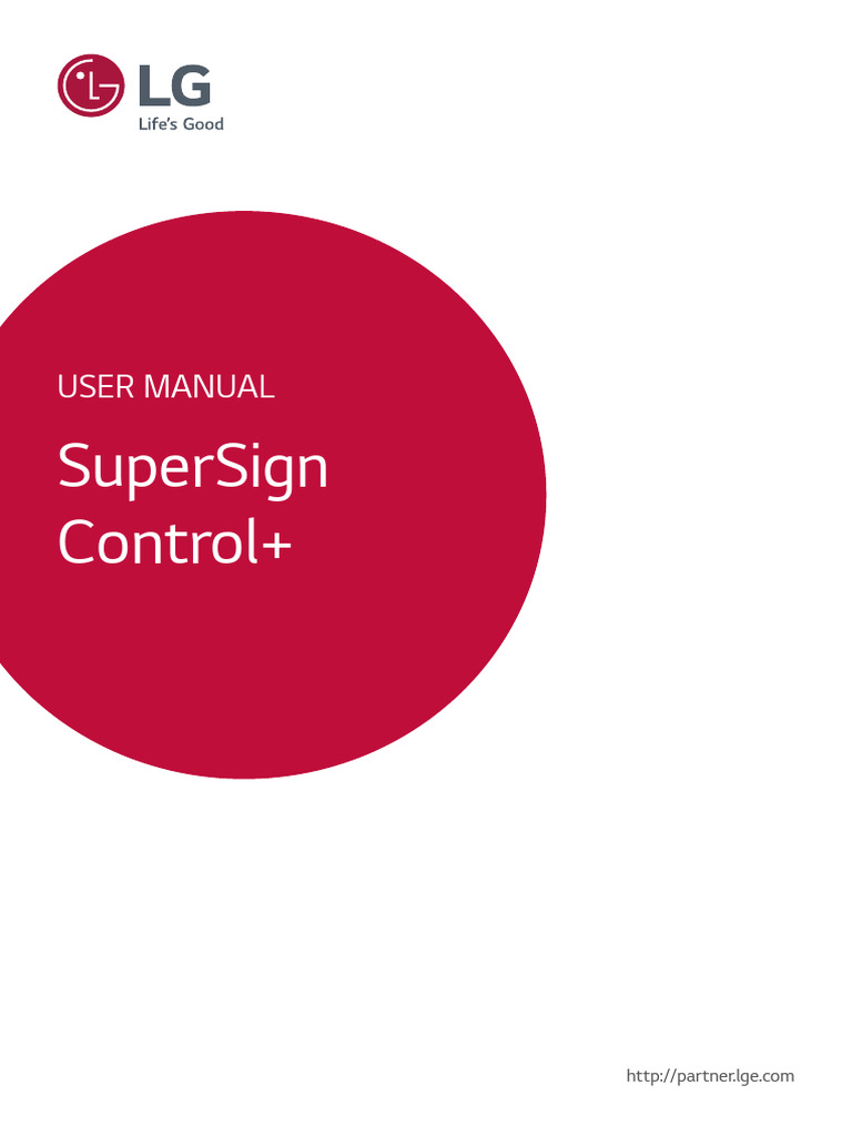 LG SuperSign Control+ User Manual | PDF | Login | Microsoft Windows