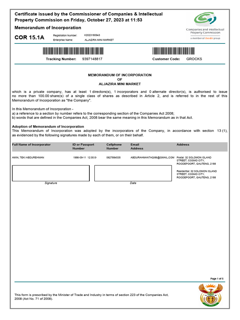 Cor15 1a | PDF | Securities (Finance) | Proxy Voting