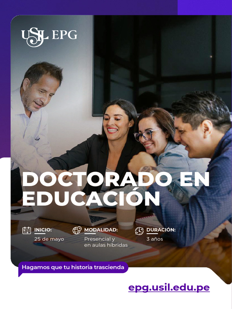 Brochure Epg Doctorado Educacion Usil Descargar Gratis Pdf