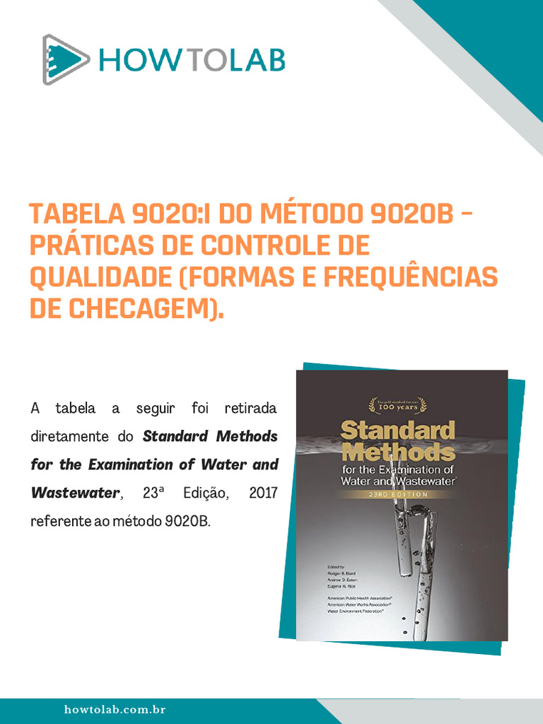1615897577Tabela 9020I Do Mtodo 9020B Standard Methods How to Lab ...