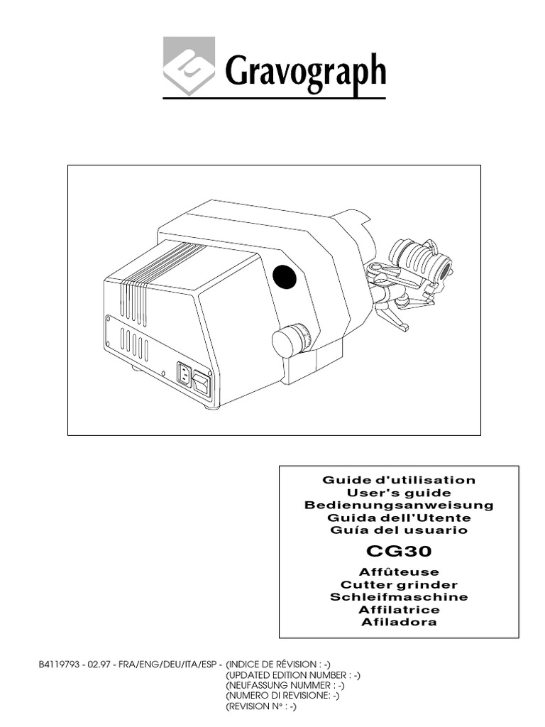 Afiladora Gravograph Cg30fedie | PDF | Compatibilidad electromagnética ...