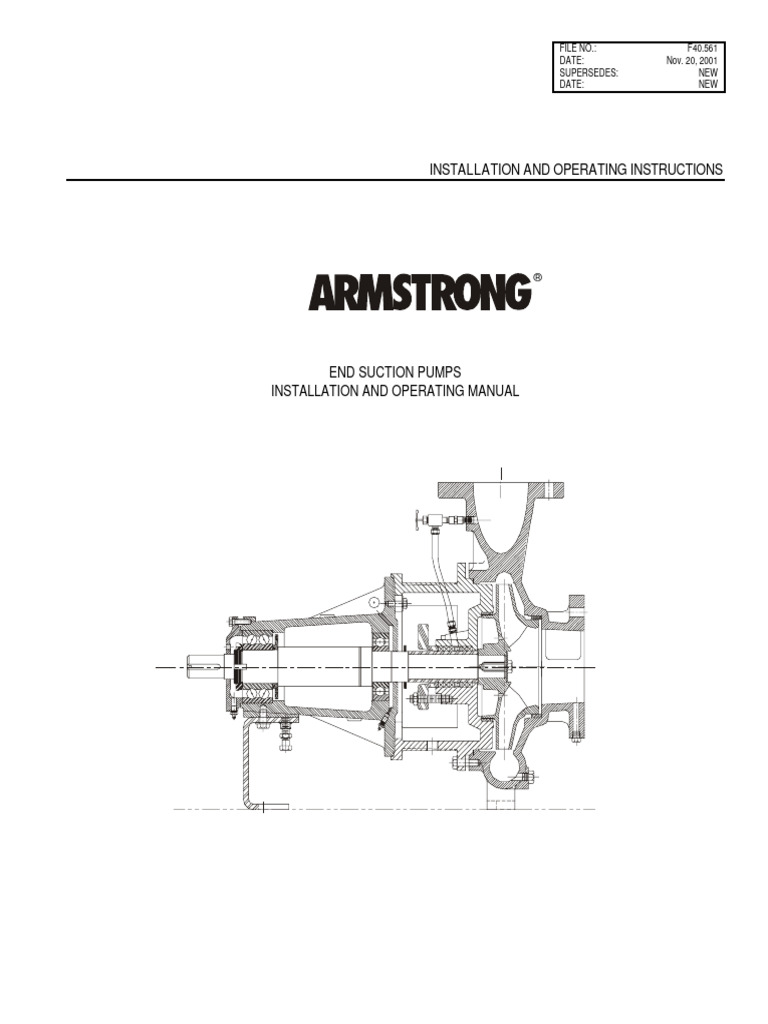 Armstrons End Succion Pumps Installation Download Free Pdf Pump Valve