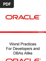 Oracle Database Worst Practices