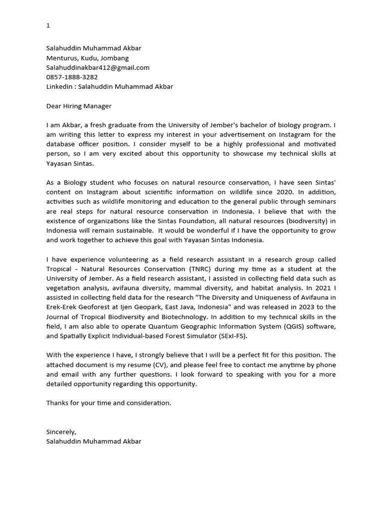 Surat lamaran akbar in english 2 versi pdf biodiversity