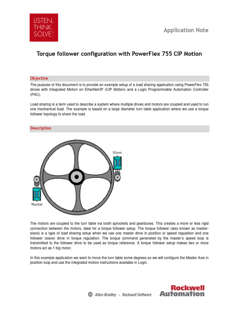 Torque Follower Setup for PF755 Drives | PDF | Rotation Around A Fixed ...