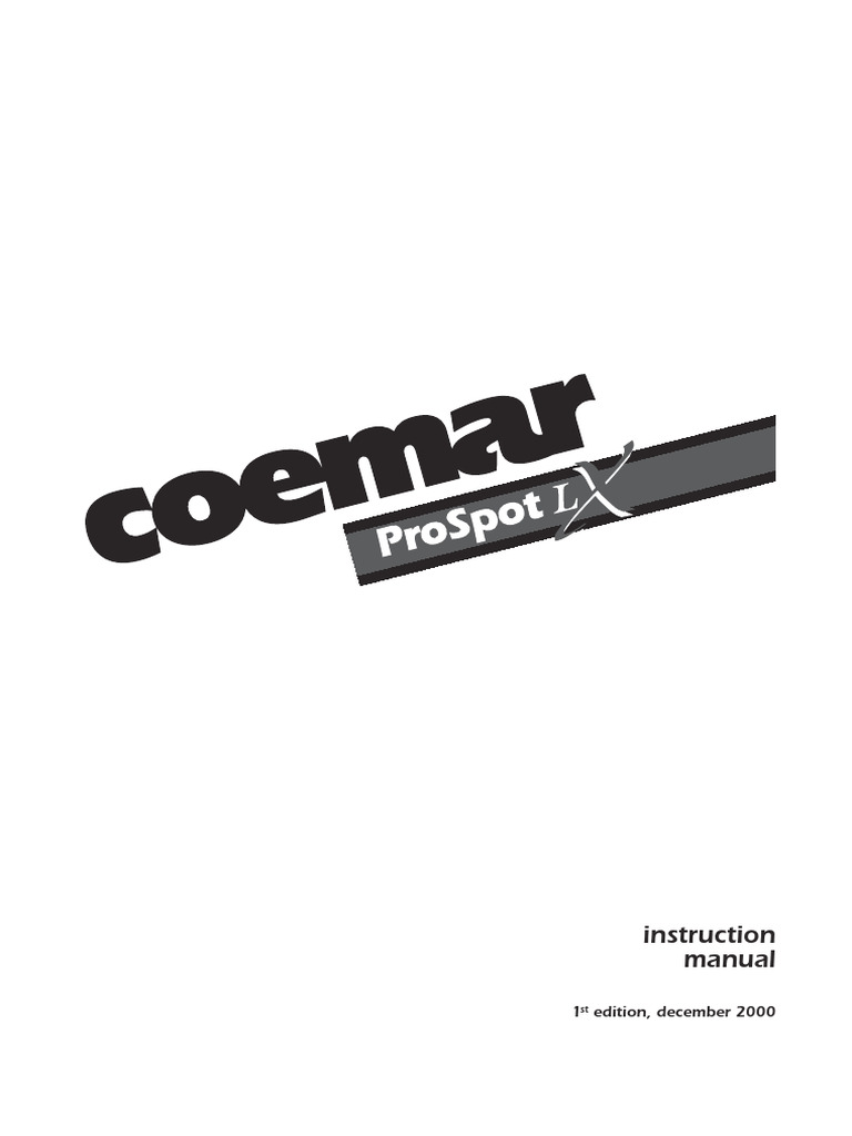 Coemar ProSpot LX Instruction Manual | PDF | Ac Power Plugs And Sockets ...
