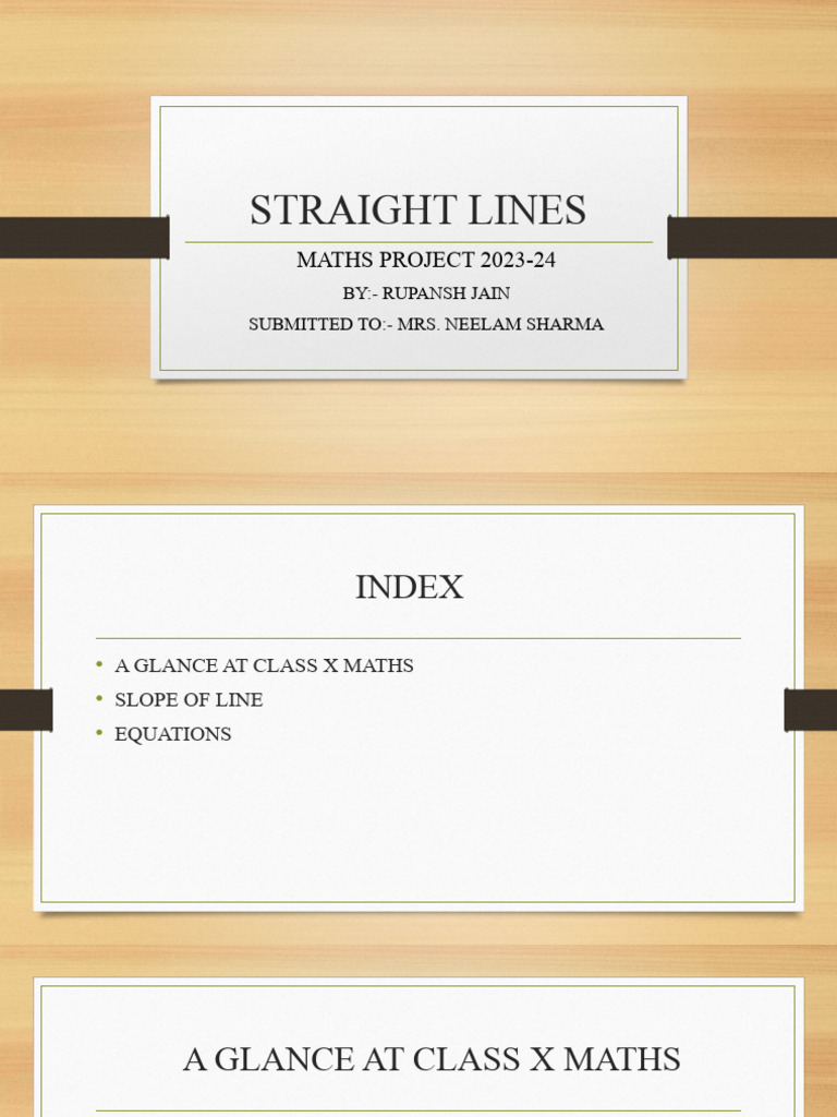 Maths Project | PDF | Slope | Cartesian Coordinate System