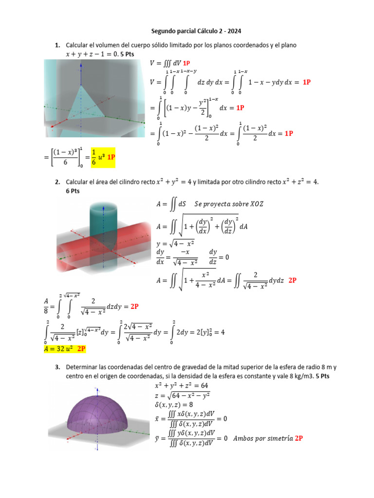 Segundo Parcial 2024 Pdf Integral Geometría