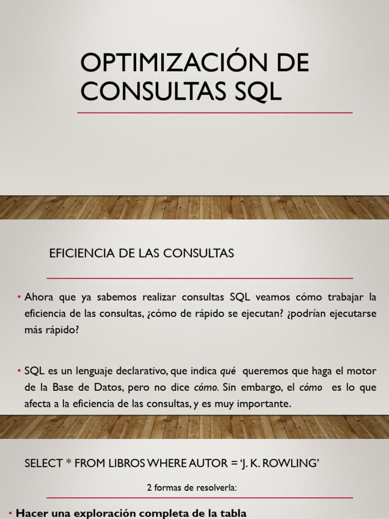 Optimización de Consultas SQL Eficientes | PDF | SQL | Informática