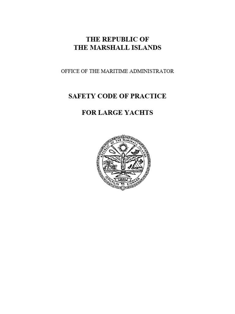 Safety Code for Large Yachts MI-103A | PDF | Shipping | Water Transport