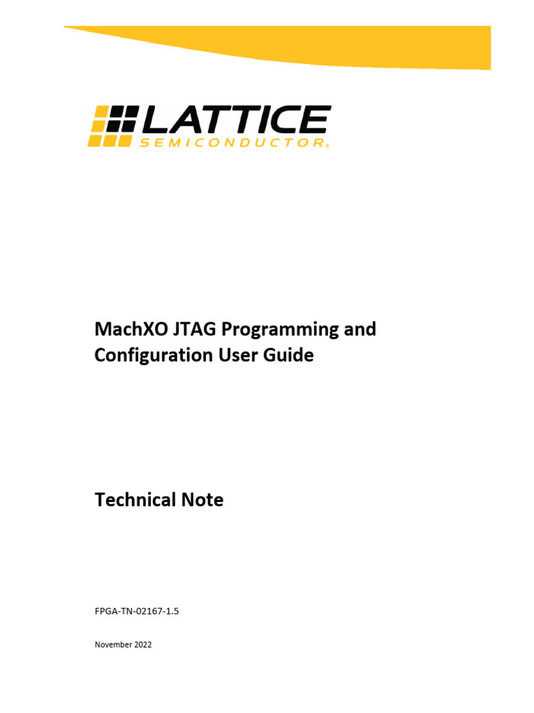 Fpga tn 02167 1 5 machxo jtag programming configuration user guide