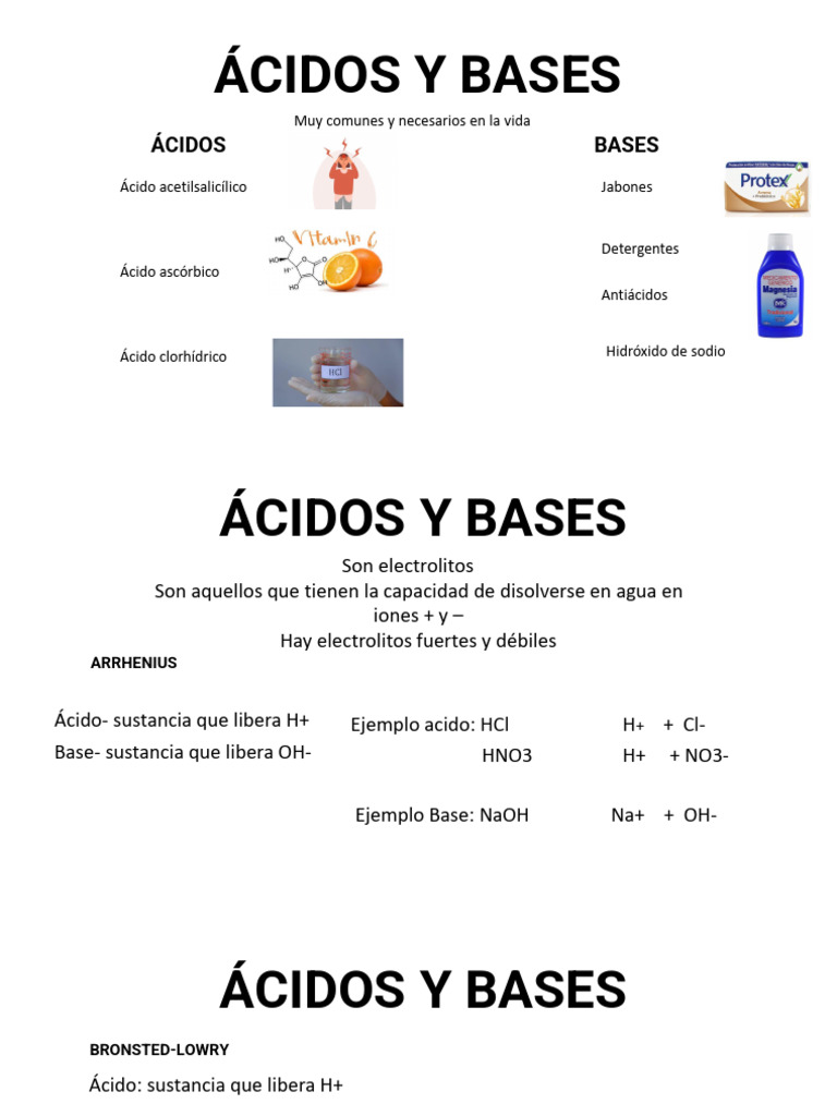 Ácidos y Bases | Descargar gratis PDF | Ácido | Ph