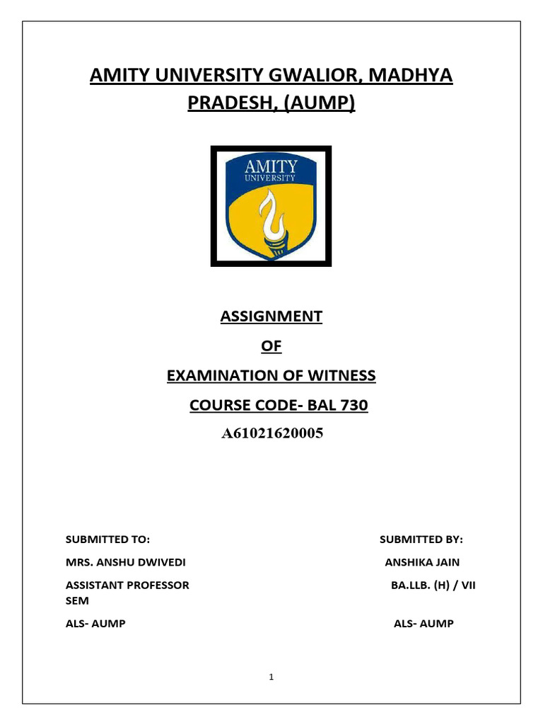 Examination Of Witness Pdf Witness Evidence Law