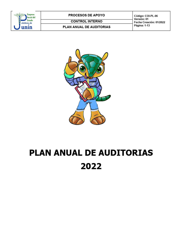 Plan Anual Auditorías Internas 2022 | PDF | Auditoría | Business