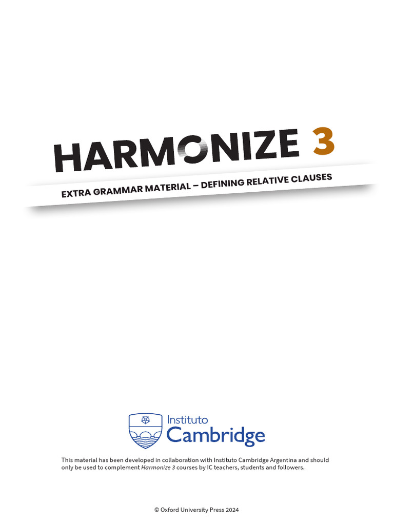Harmonize 3 Workbook Pdf