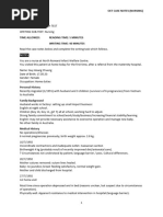 OET Nursing Writing Sample Test PDF | PDF | Vertigo | Nausea