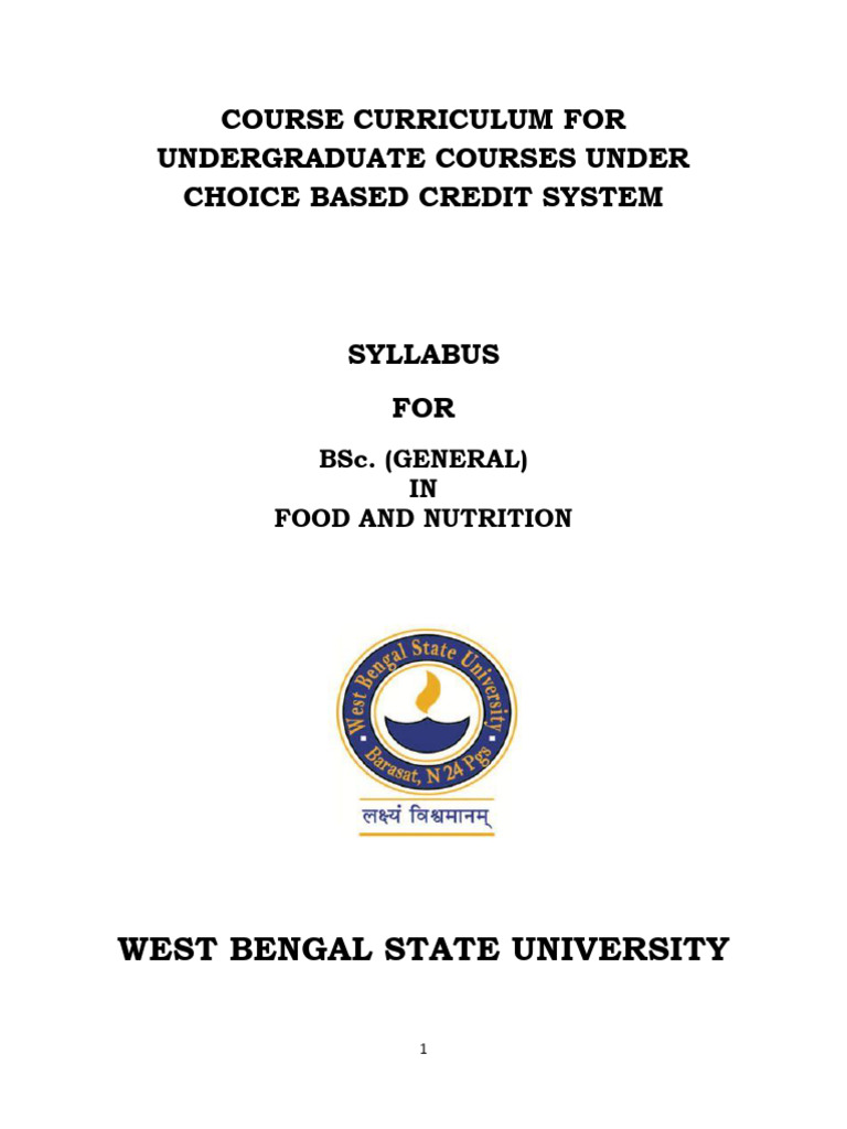 B.Sc. Food and Nutrition Curriculum Guide | PDF | Foods | Blood