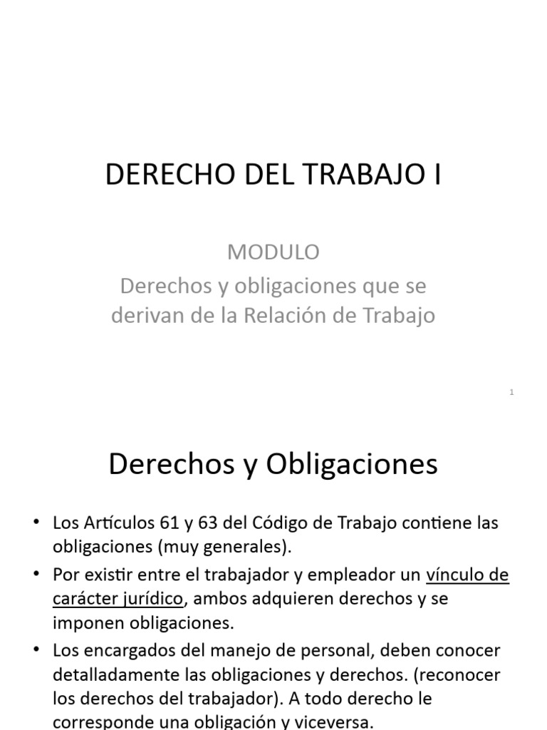 Derechos y Obligaciones Laborales | PDF | Derecho laboral | Salario