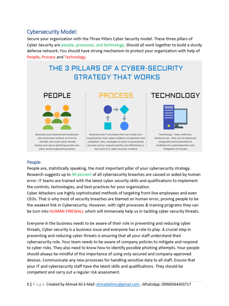 Cybersecurity Model | Download Free PDF | Security | Computer Security