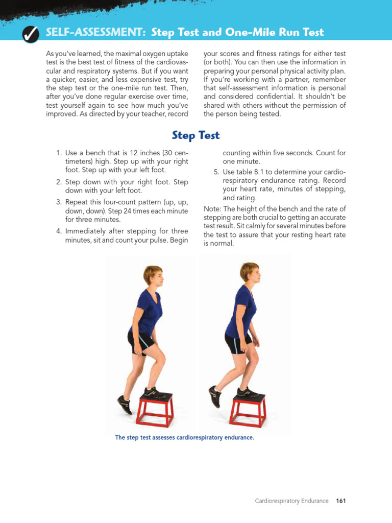 Chapter 8 Self-Assessment Step Test and One-Mile Run | PDF | Physical ...