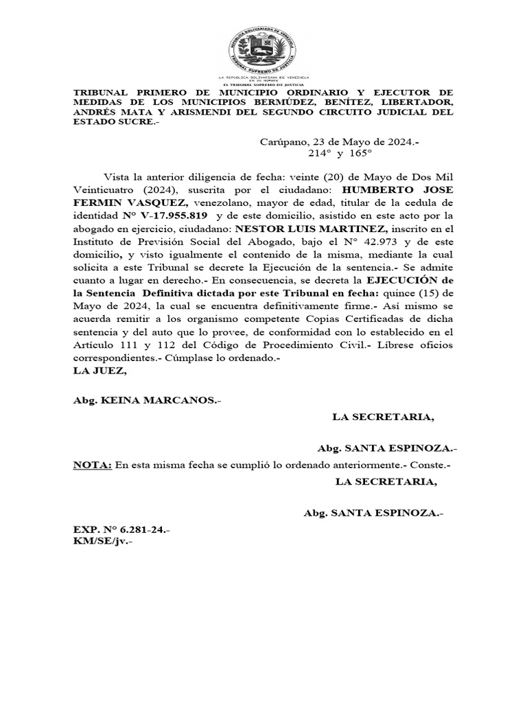 Divorcio | Descargar gratis PDF | Sentencia (ley) | Venezuela