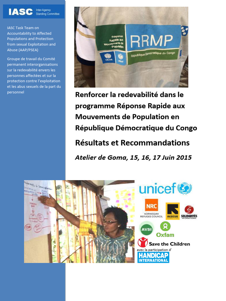 Iasc Rapport Atelier RRMP Redevabilite | PDF | la communication