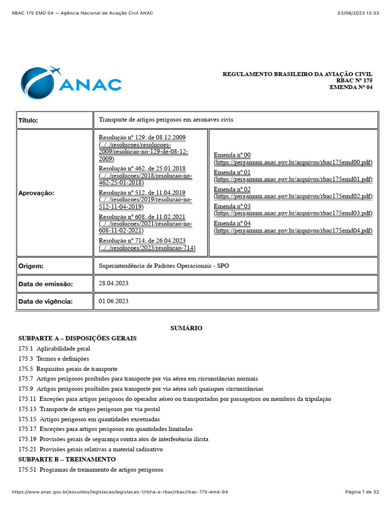 Rbac 175 Emd 04 | PDF | Embalagem e rotulagem | Transporte