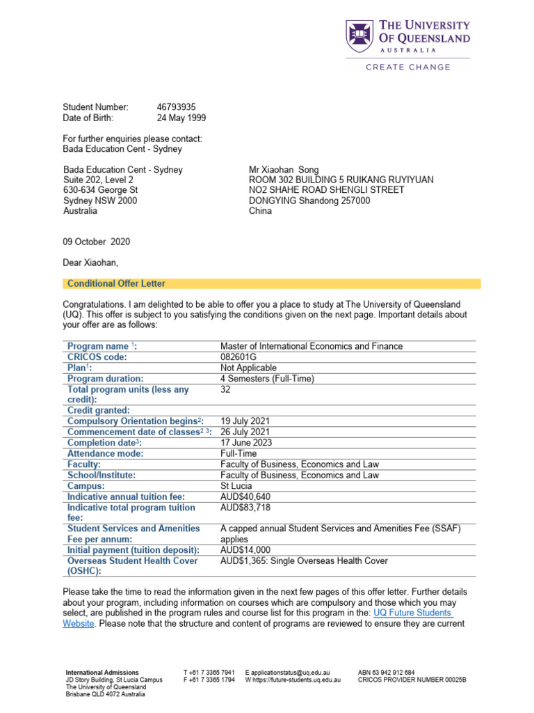 Uq offer pdf credit card test of english as a foreign language