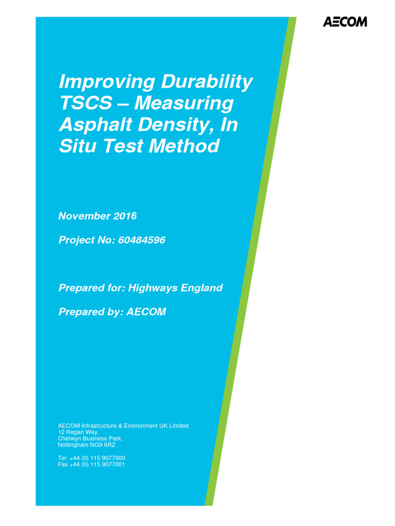 Report Highways-England Task-671 Insitu | PDF | Calibration | Density