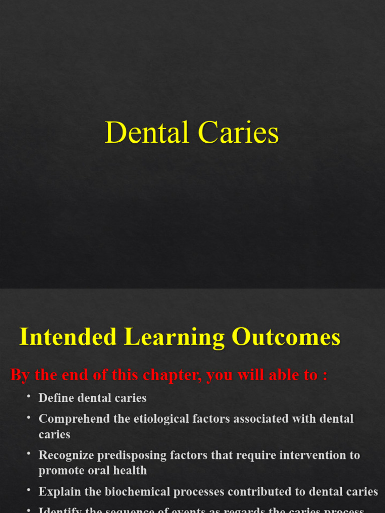 Dental Caries Lecture | PDF | Tooth Enamel | Dentin
