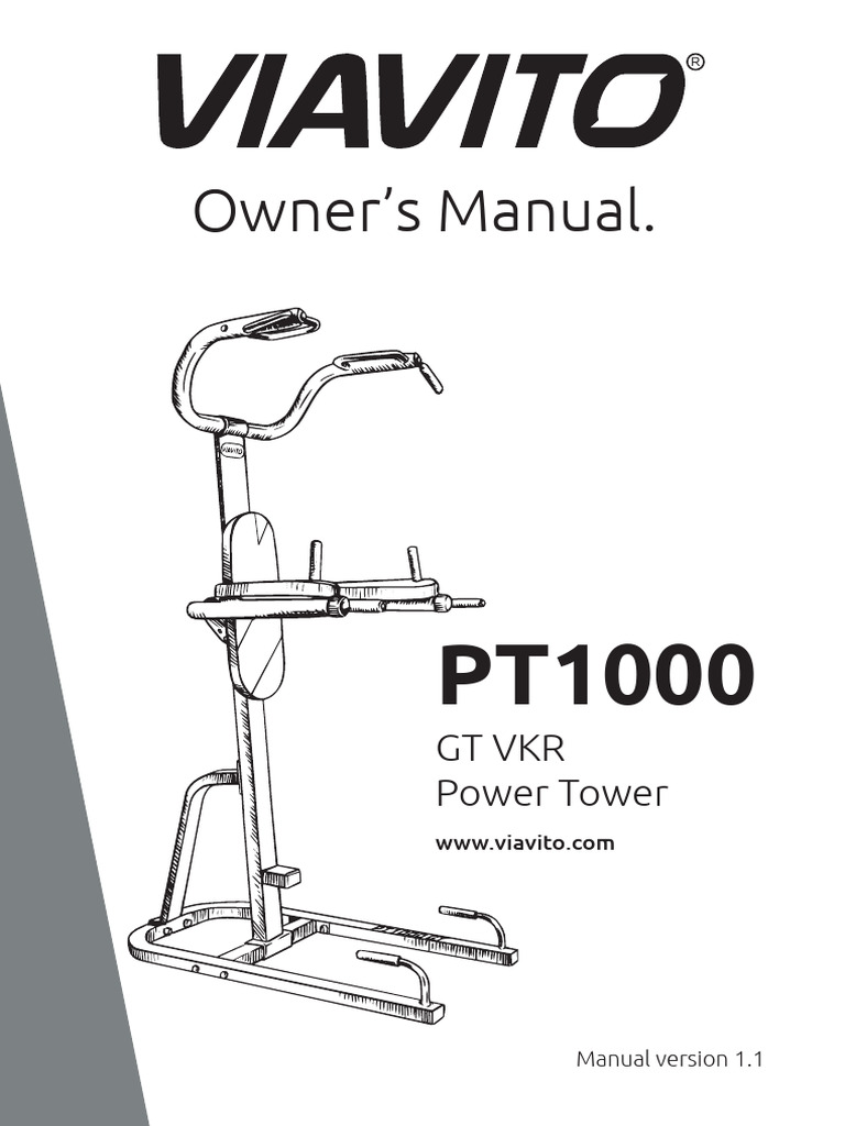 Viavito PT1000 GT VKR Power Tower | PDF | Flexibility (Anatomy) | Screw