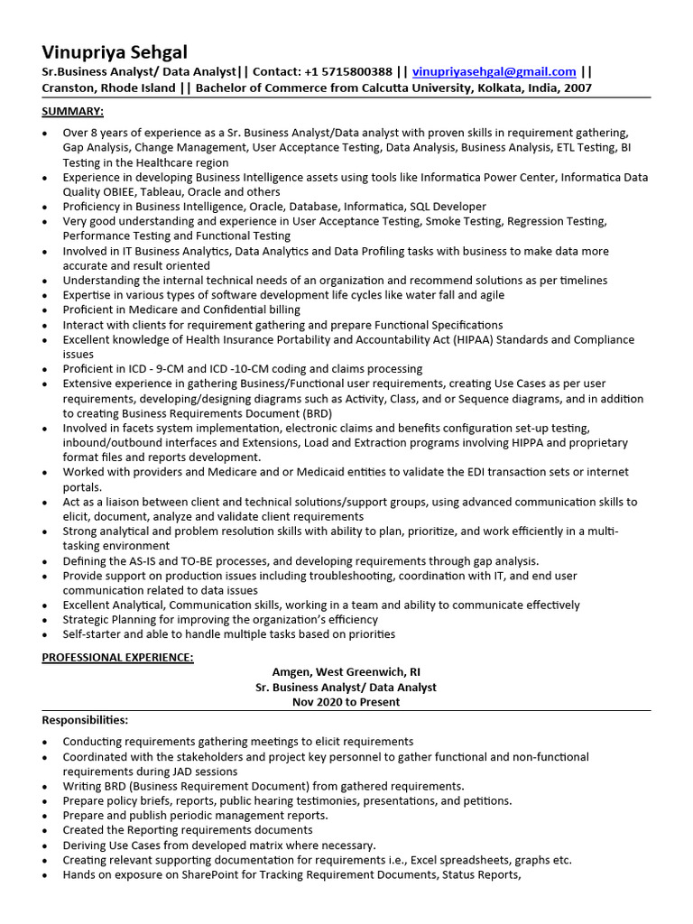 Vinupriya resume pdf software testing information science