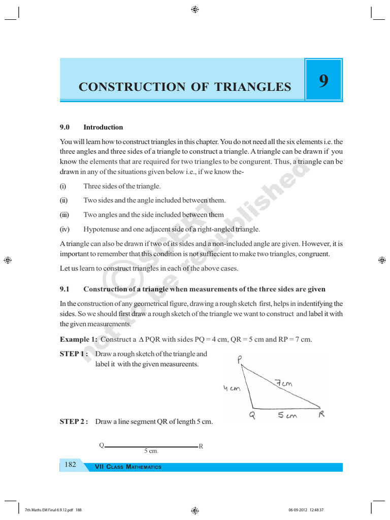 Unit I | PDF | Triangle | Geometric Shapes