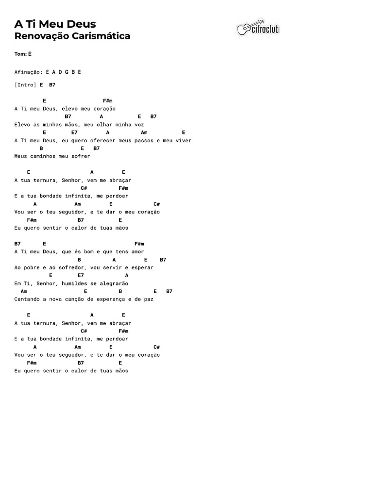 Ofertas - A Ti Meu Deus | PDF