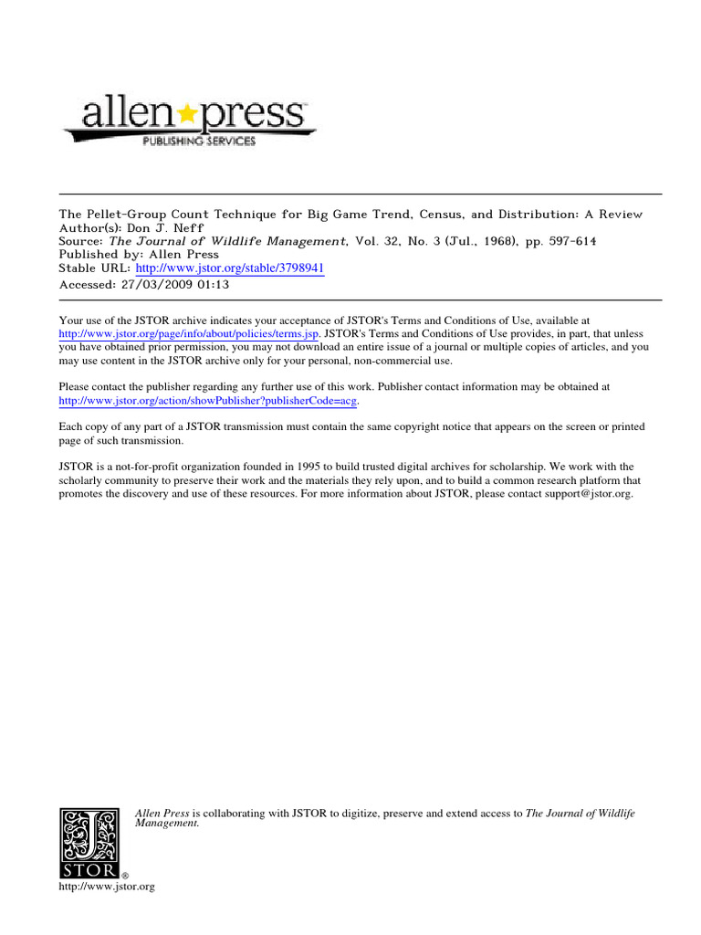 PelletGroup Count Technique PDF Sampling (Statistics) White