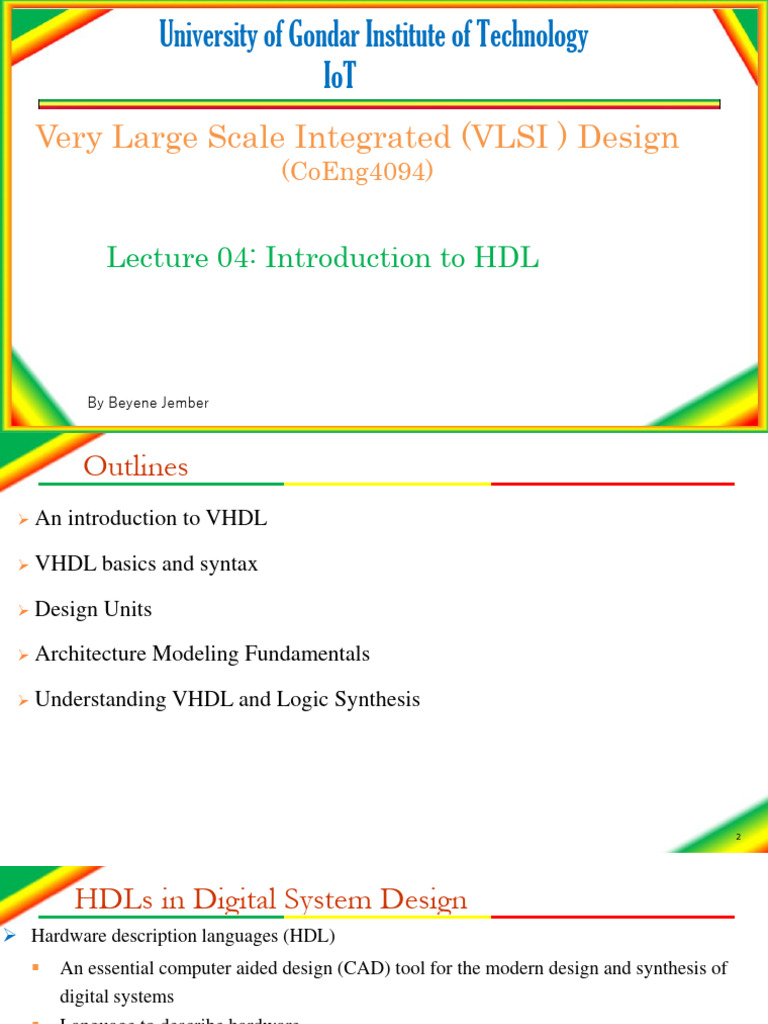 Introduction to VHDL for Digital Design | PDF | Hardware Description ...